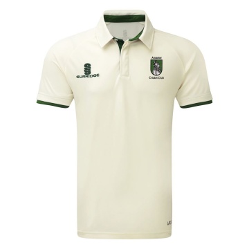 Ergo Cricket Shirt - Short Sleeve : Green Trim